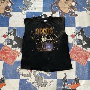 Vintage distressed AC/DC tee